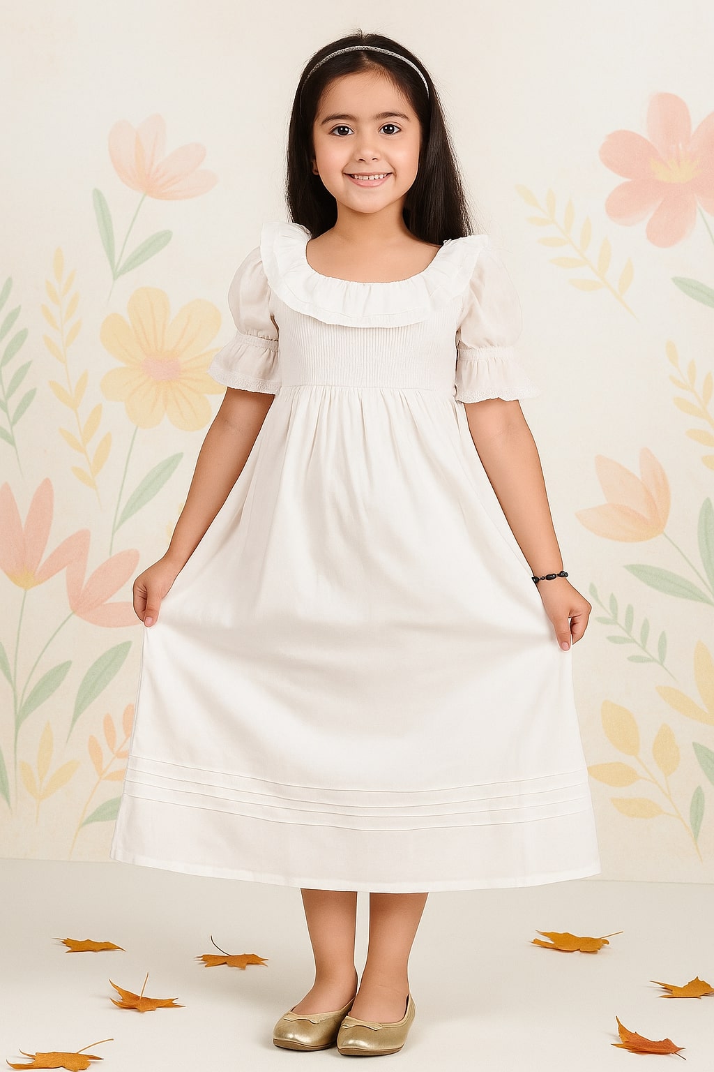 Girls Fit & Flare Midi Dress