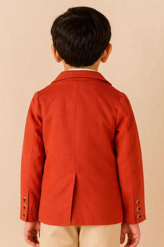 Boys Red Casual Jacket