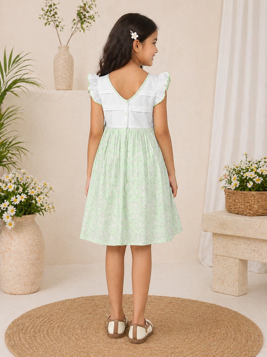 Girls Floral Flare Dress