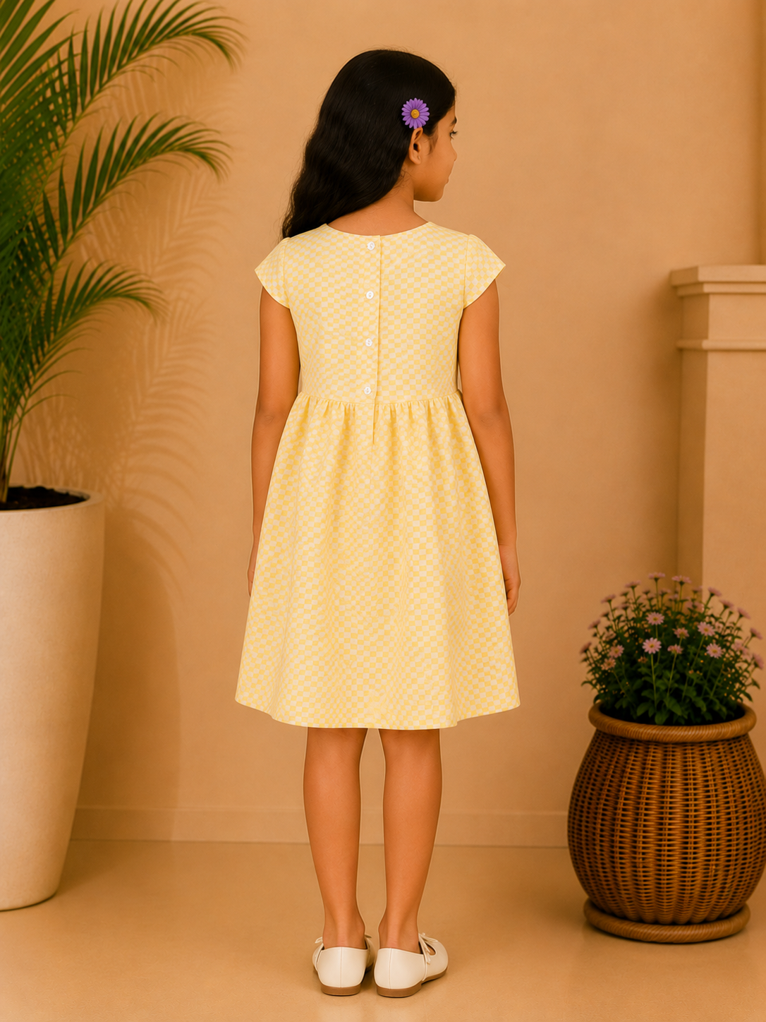 Girls Floral Fit & Flare Dress