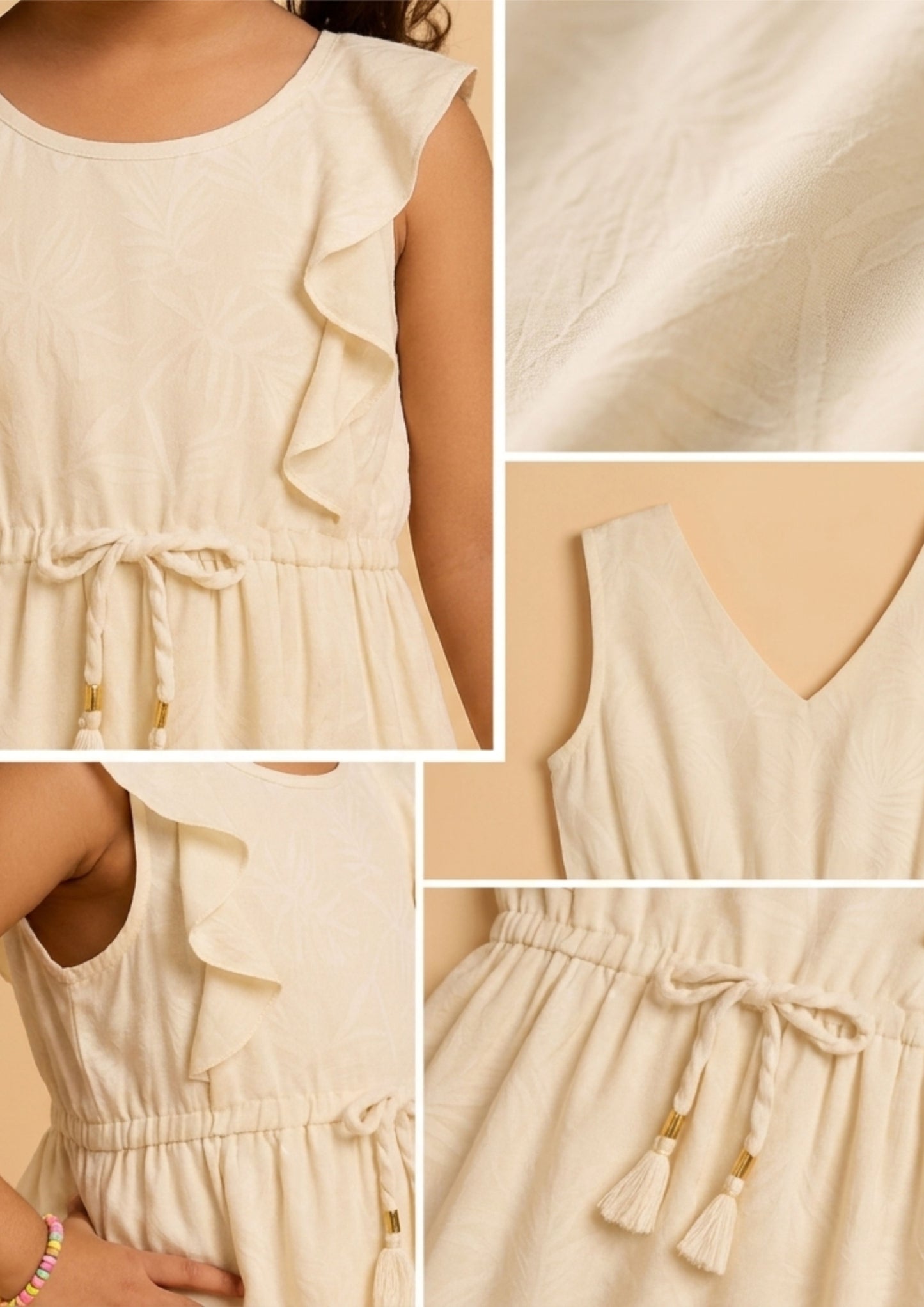 Girls Layered Ruffle Fit & Flare Dress