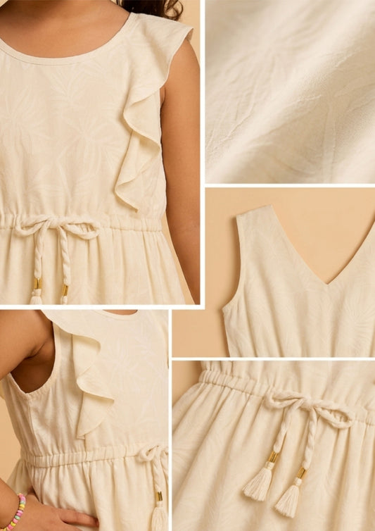 Girls Layered Ruffle Fit & Flare Dress