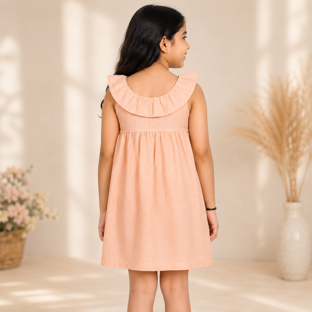 Girls Sleeveless Fit & Flare Dress