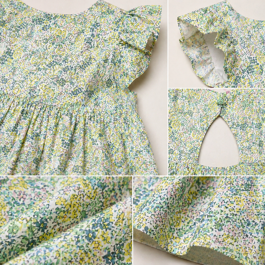 Girls Floral Printed Fit & Flare Dress