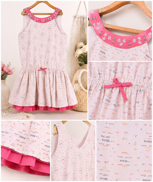 Girls Printed A-Line Dress