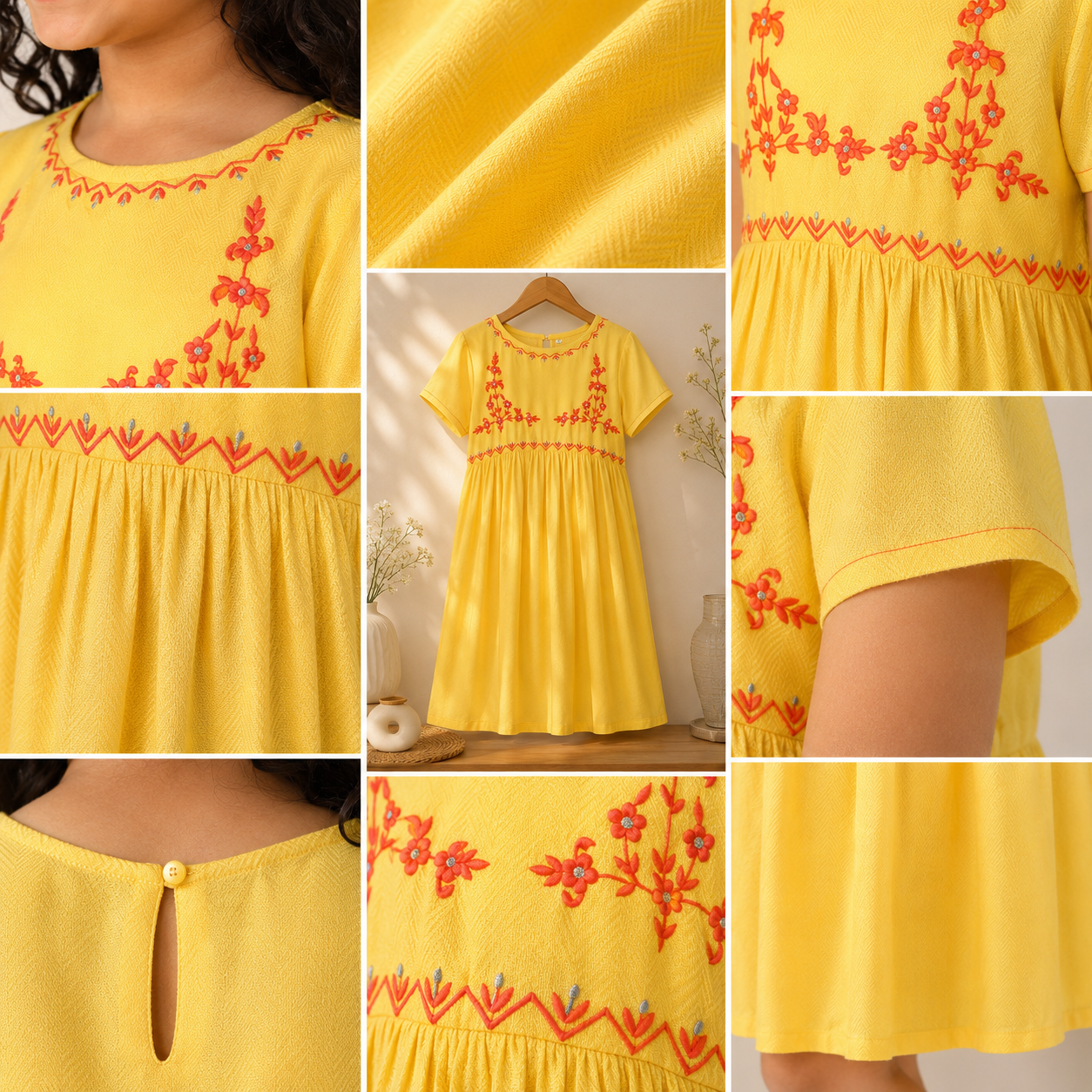 Girls Floral Fit & Flare Dress