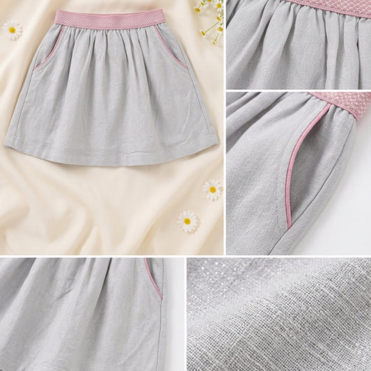 Girls Flared Skirt with Embroidered Shimmer