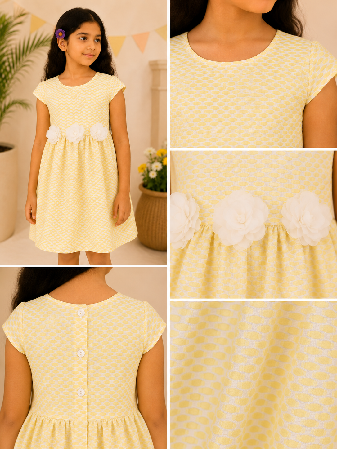 Girls Floral Fit & Flare Dress