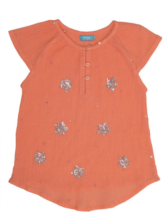 Girls Embellished Casual Top