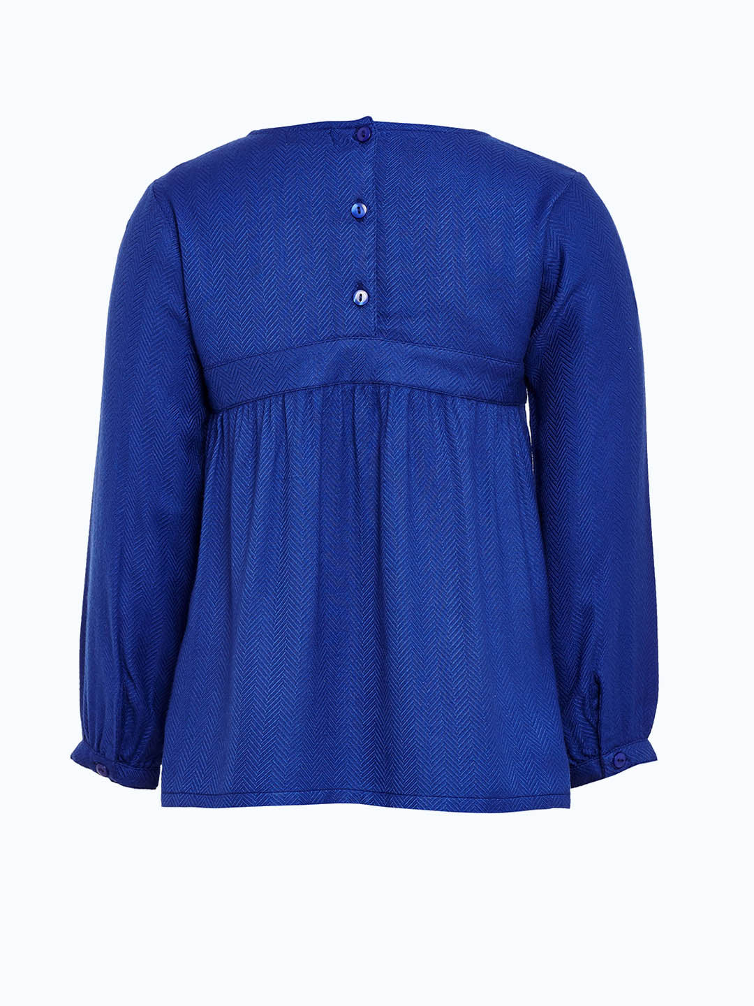 Girls Embroidered Blue Top