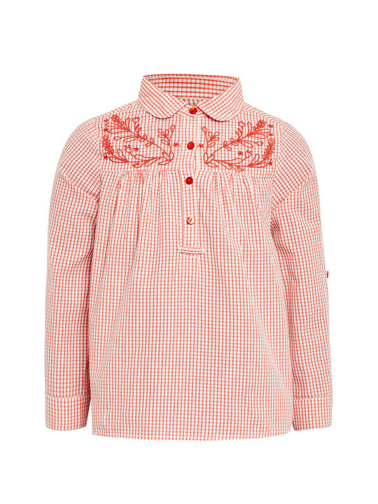 Girls Embroidered Full Sleeve Casual Top