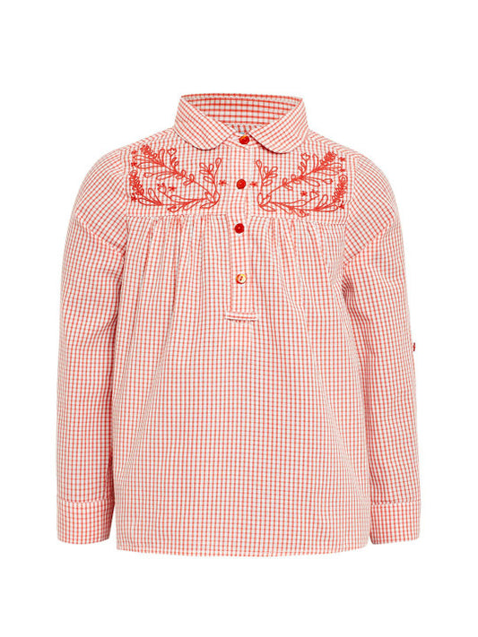 Girls Embroidered Full Sleeve Casual Top