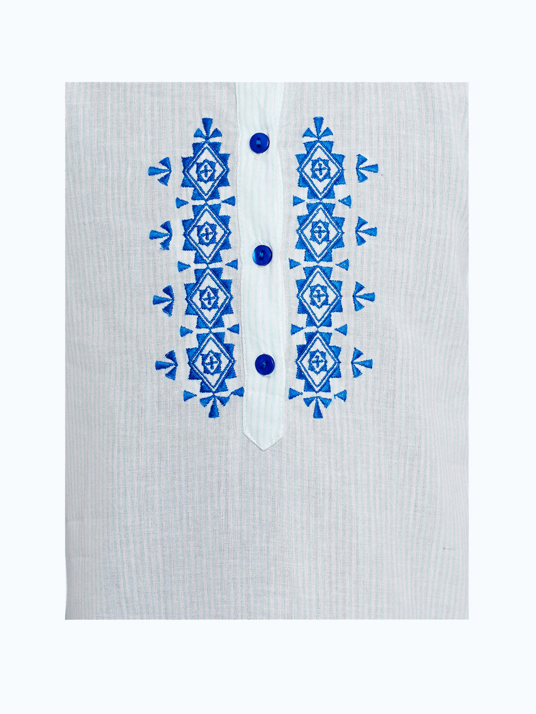 Girls White Embroidered Casual Shirt