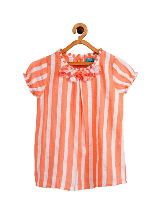 Girls Top with Floral Detail