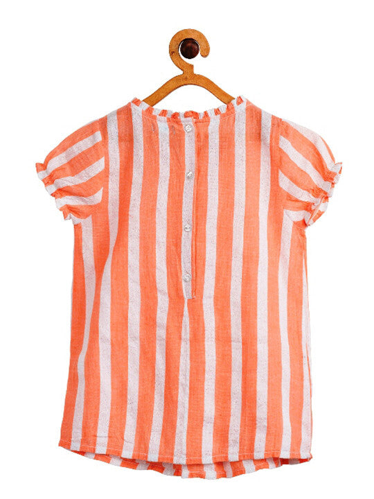 Girls Top with Floral Detail