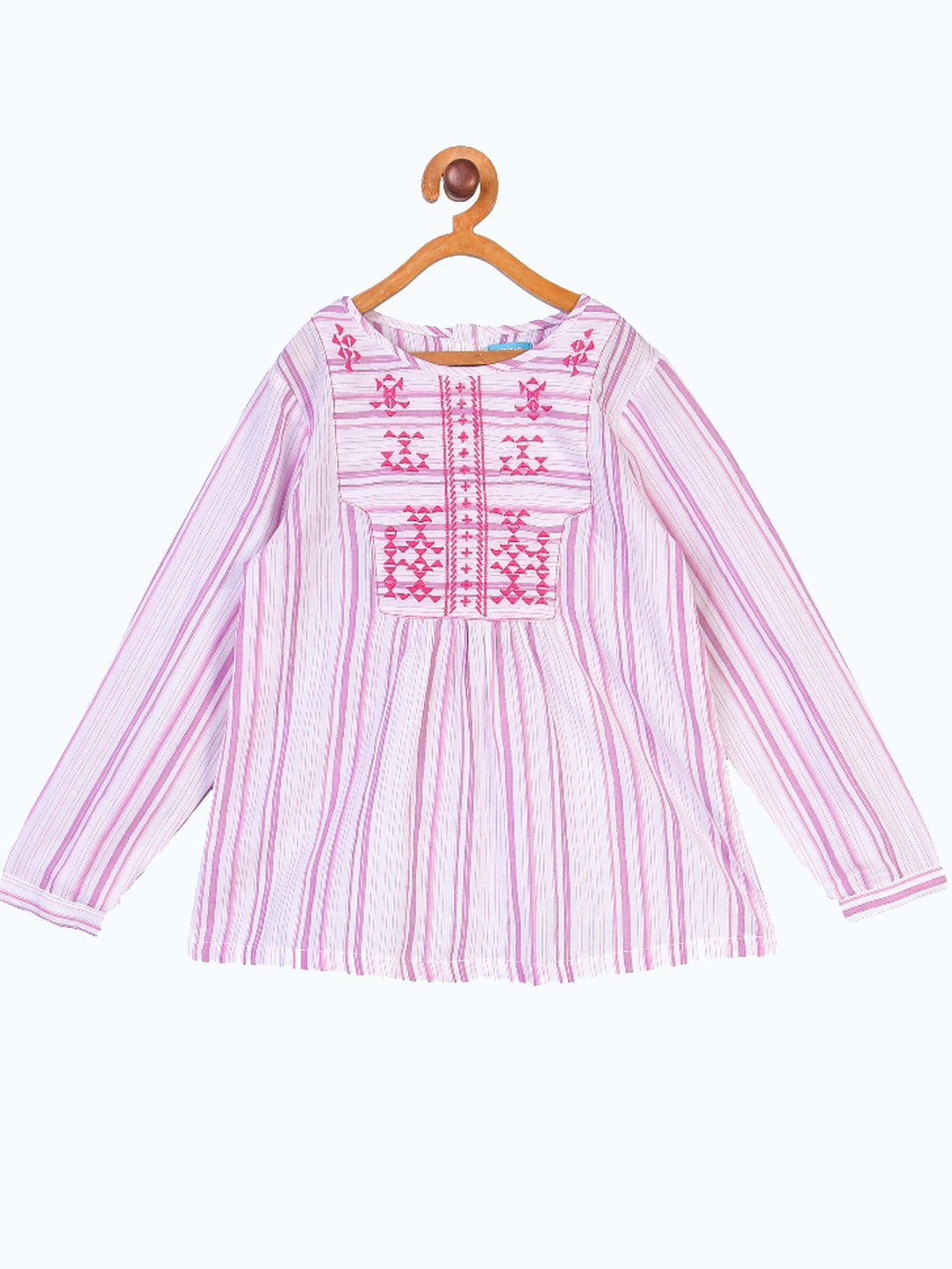 Girls Embroidered Pink Top