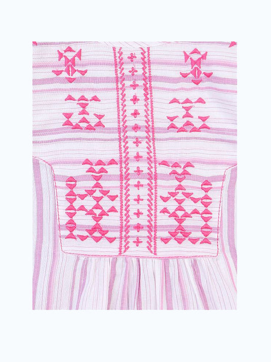 Girls Embroidered Pink Top