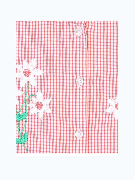 Girls Embroidered Sleeveless Casual Top