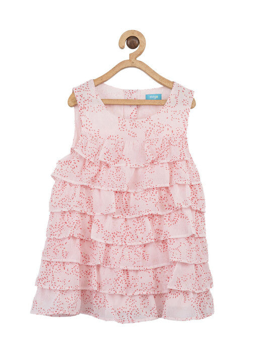 Girls Pink Layered Top
