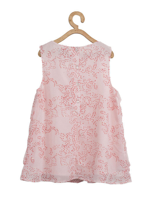 Girls Pink Layered Top