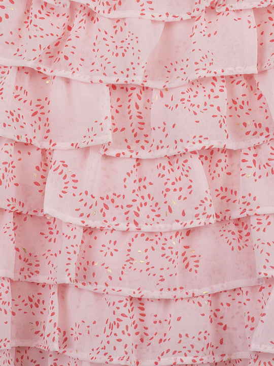 Girls Pink Layered Top