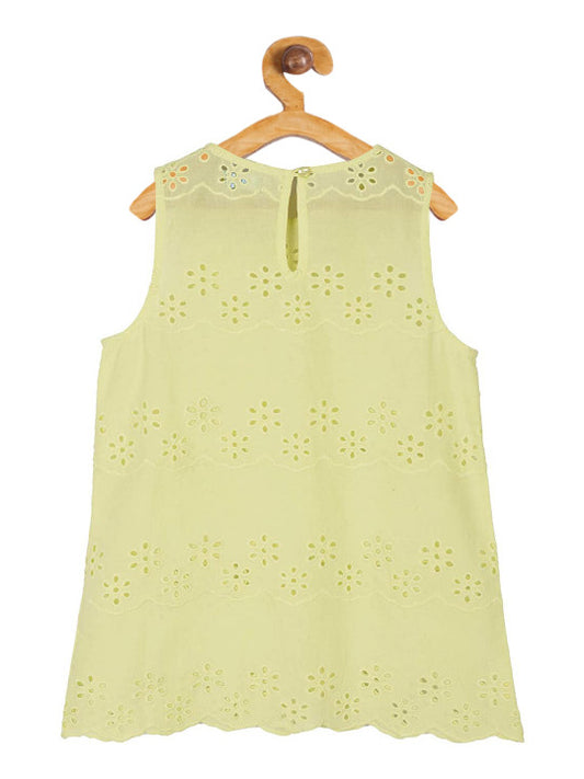 Girls Lemon Yellow Casual Top