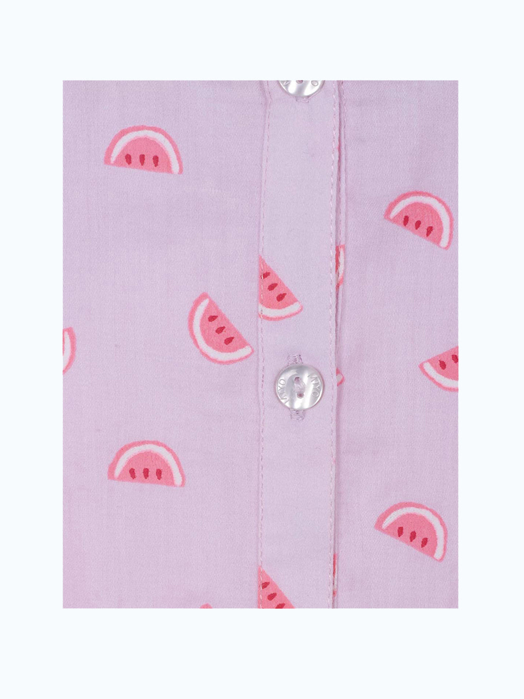 Girls Pink Printed Tie-Up Casual Top