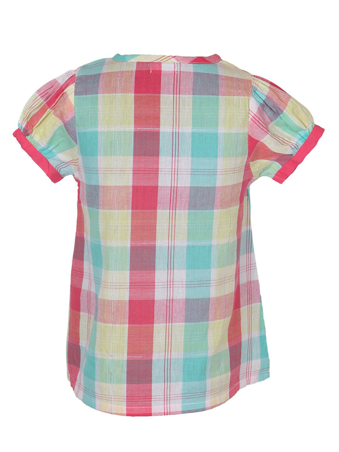 Girls Multicolour Checked Top