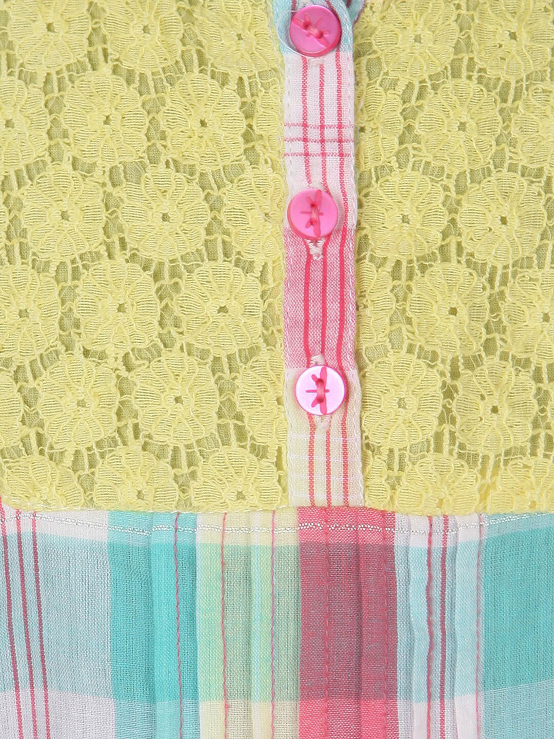 Girls Multicolour Checked Top