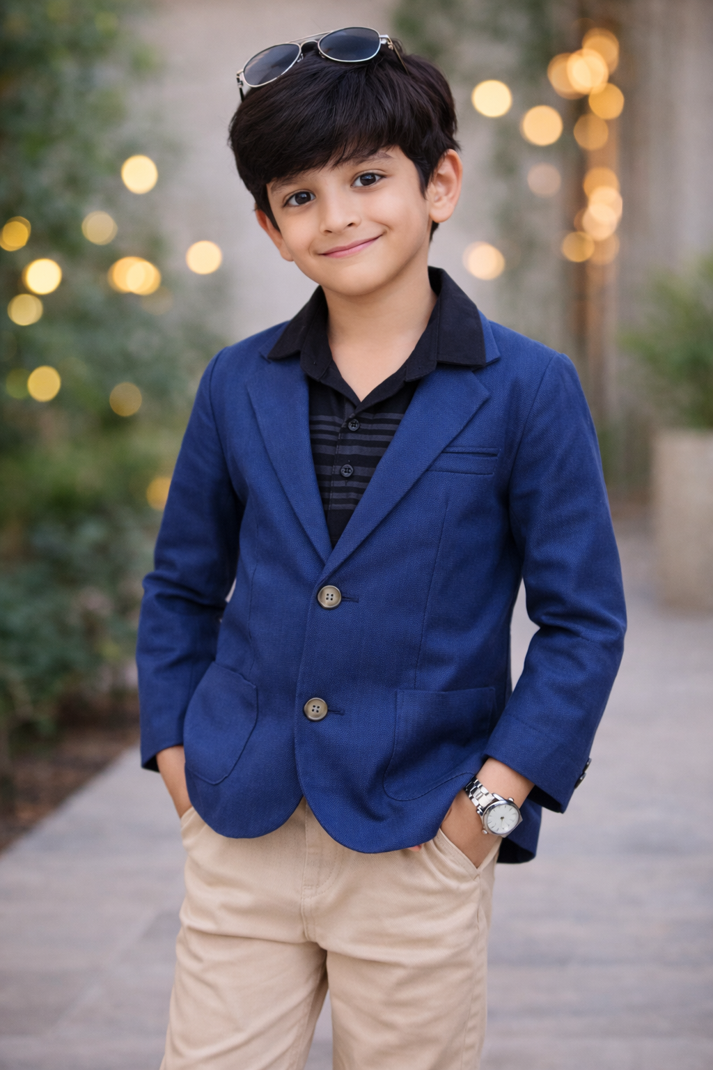 Boys Blue Casual Blazer Jacket