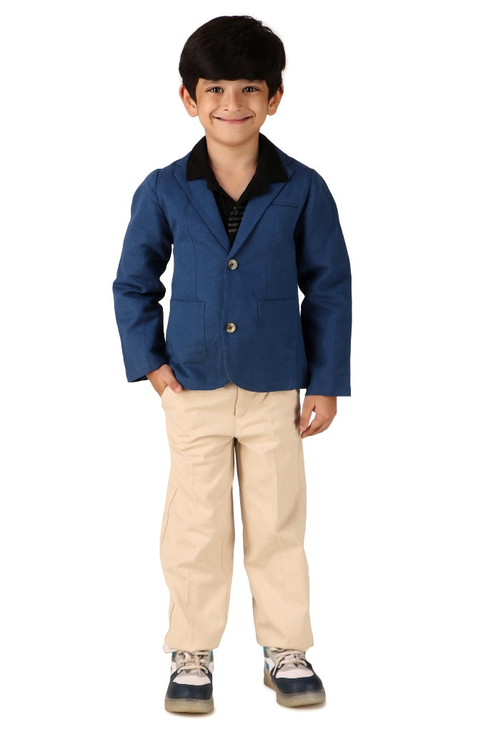 Boys Blue Casual Blazer Jacket