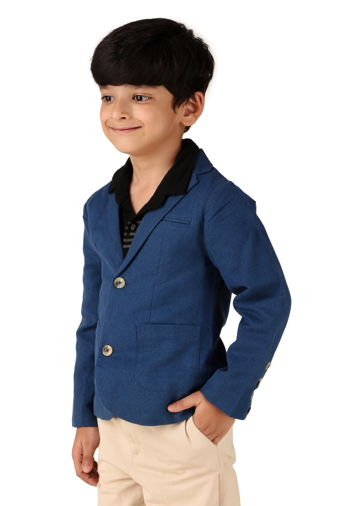 Boys Blue Casual Blazer Jacket