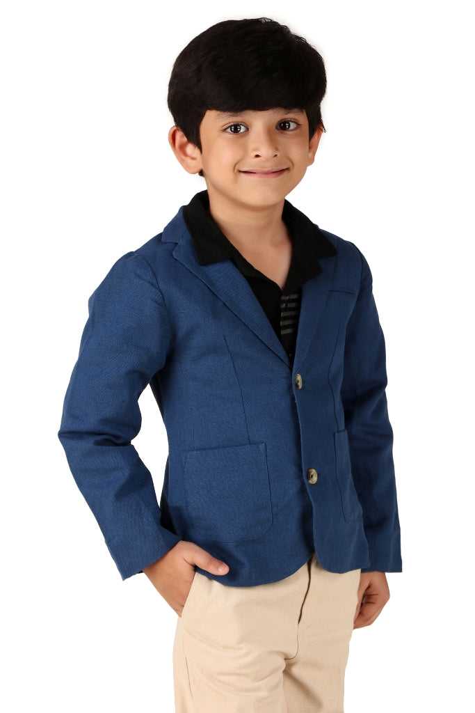 Boys Blue Casual Blazer Jacket