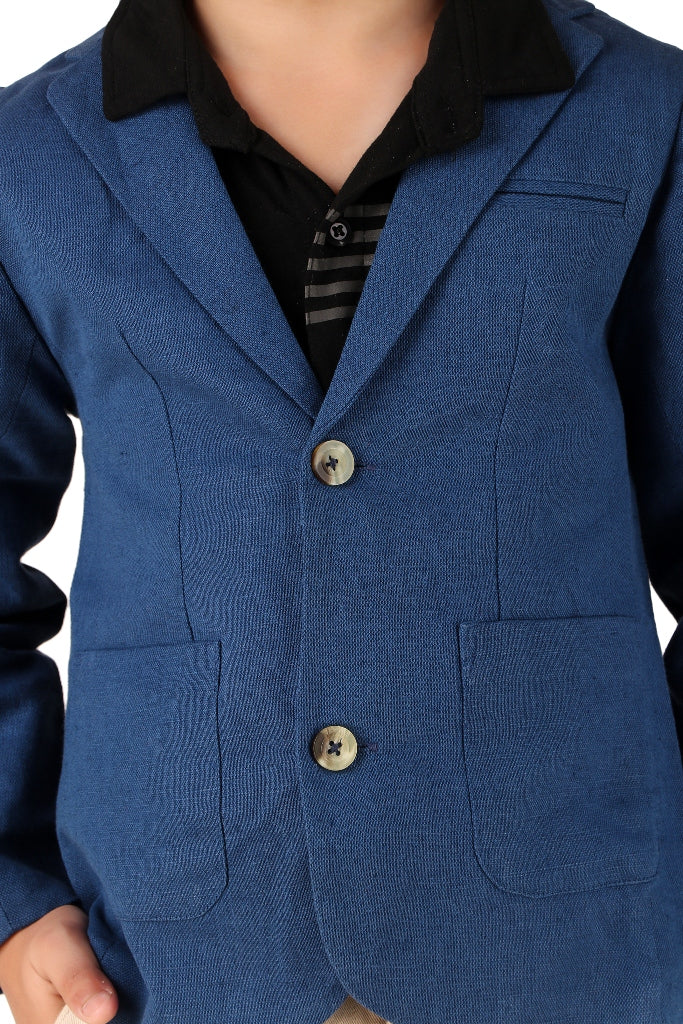 Boys Blue Casual Blazer Jacket