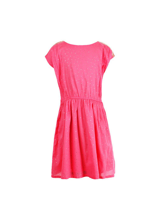 Girls Pink Flared Dress