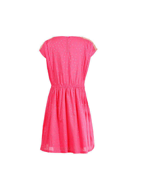 Girls Pink Flared Dress