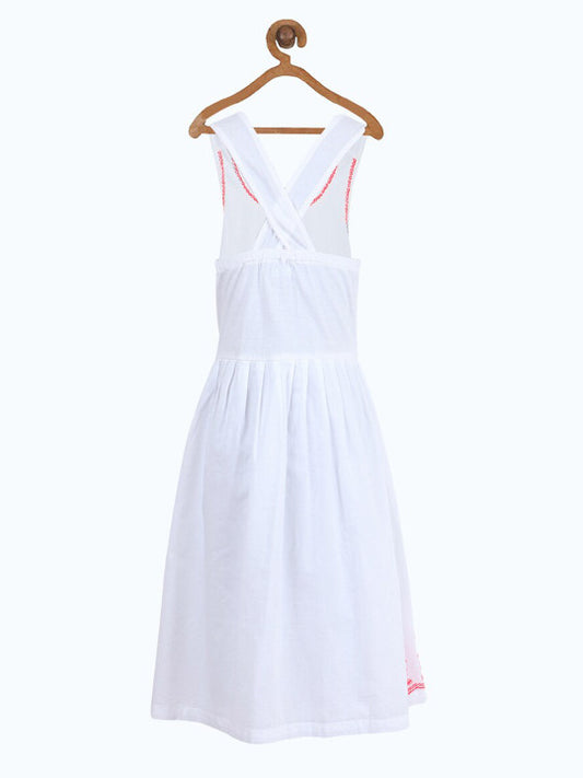 Girls Embroidered Ethnic Fit & Flare Dress