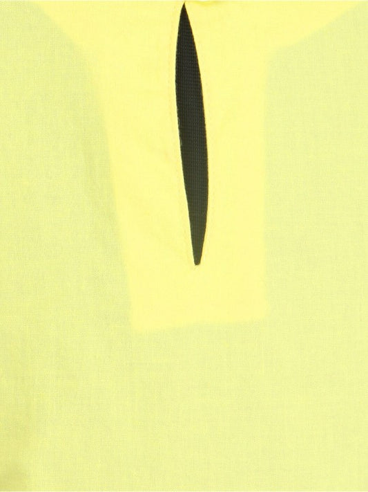 Girls Lemon Yellow Embroidered Top