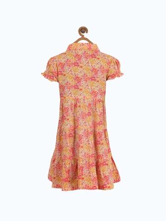 Girls Ethnic Printed Fit & Flare Dress