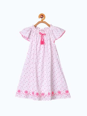 Girls Floral Embroidered Dress