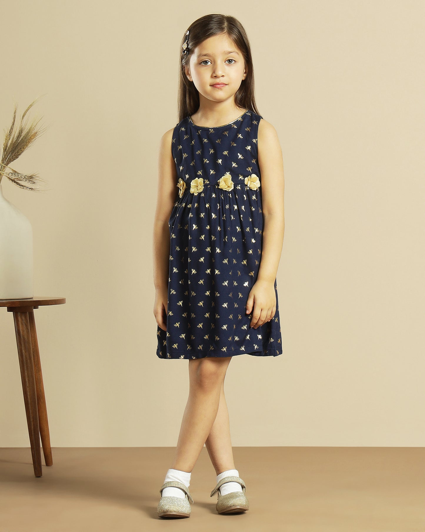 Girls Floral Fit & Flare Dress