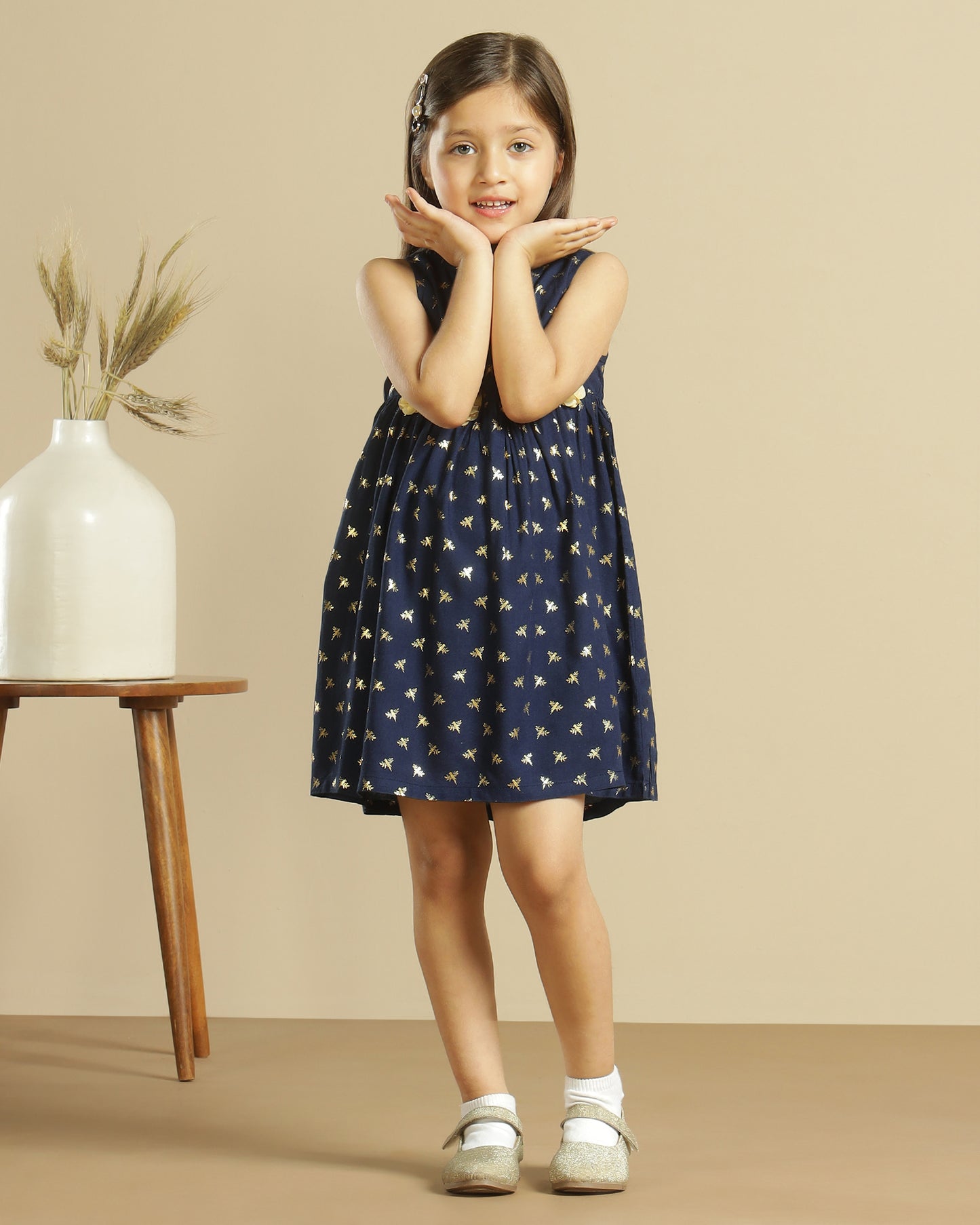 Girls Floral Fit & Flare Dress