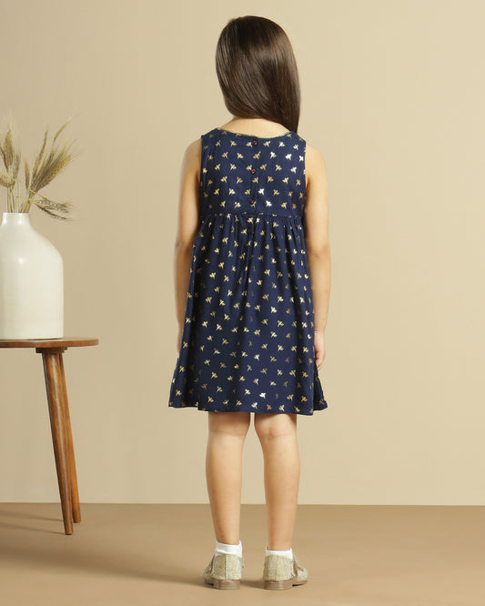 Girls Floral Fit & Flare Dress