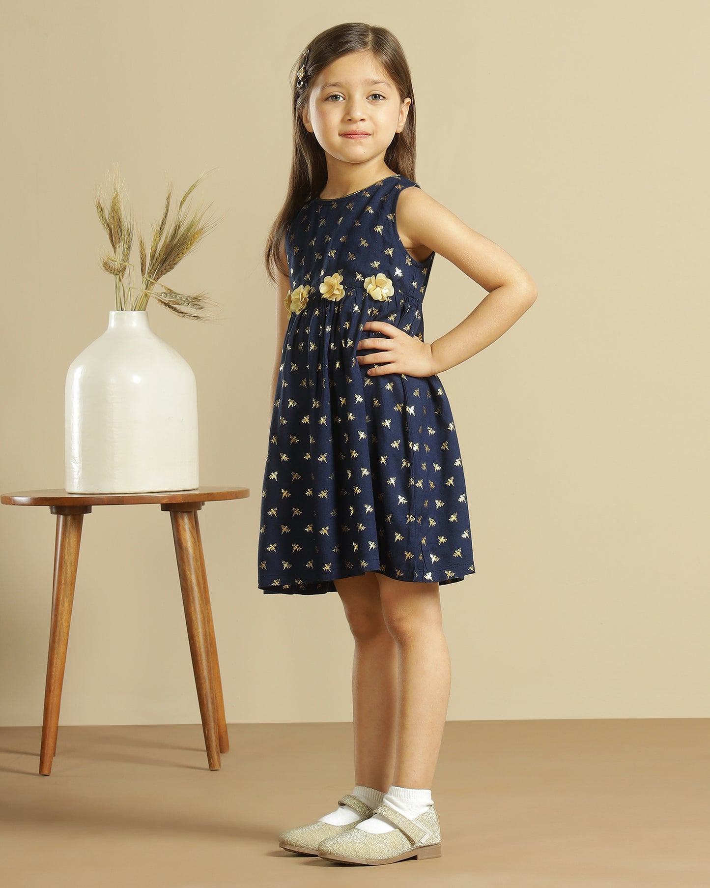Girls Floral Fit & Flare Dress