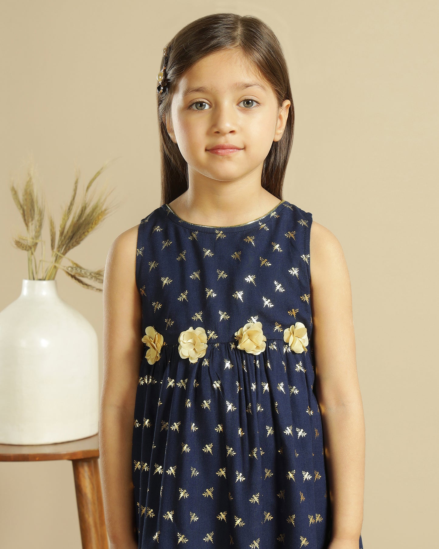 Girls Floral Fit & Flare Dress