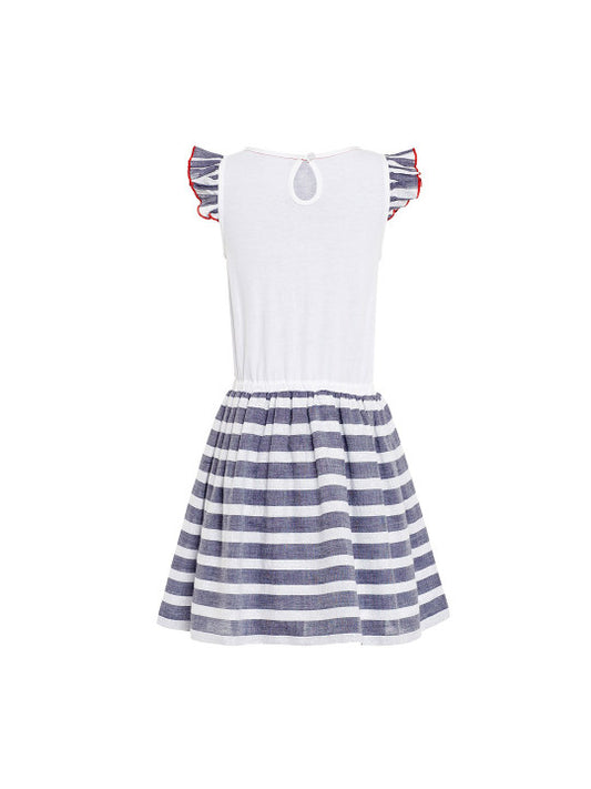 Girls Striped Fit & Flare Dress