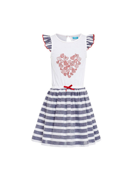 Girls Striped Fit & Flare Dress
