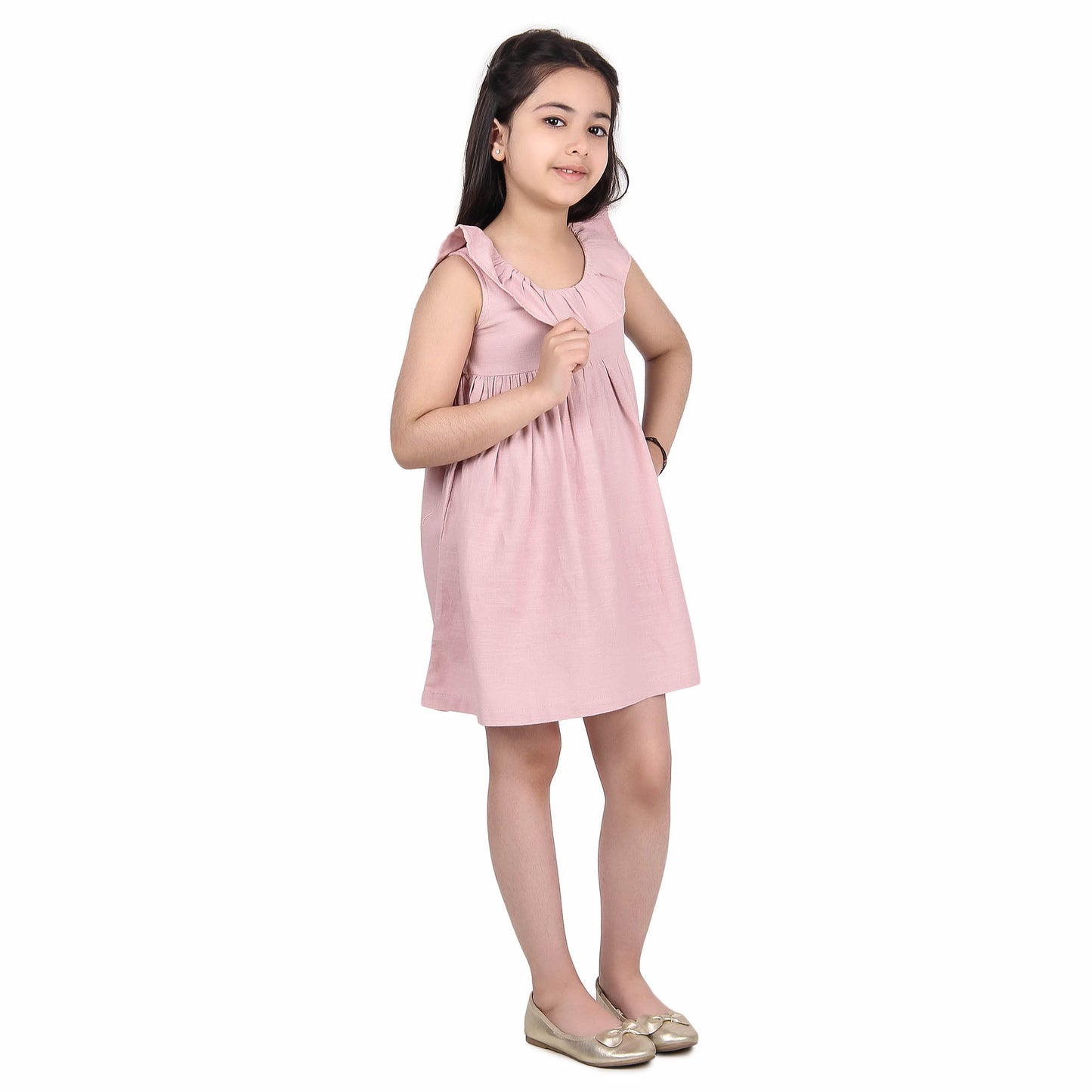 Girls Sleeveless A-Line Dress