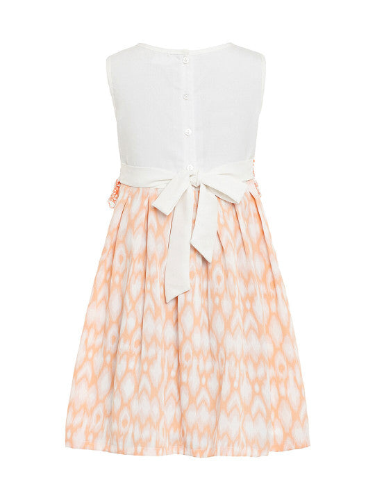 Girls Floral Embroidered Fit & Flare Dress