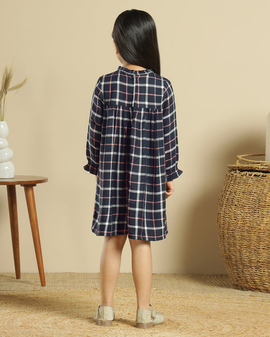 Girls Smocked Long Sleeve Dress
